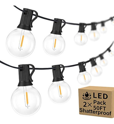 Paquete De 2 Cadenas De Luces Led Para Exteriores 0