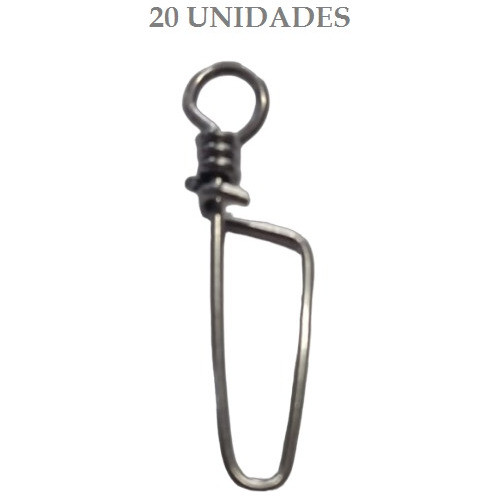 20  Mosquetones Caster Black Nikel Forjado Ideal Rio/mar 1