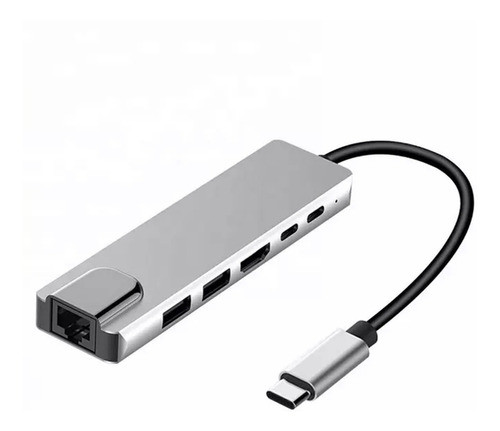 Adaptador Tipo-c Dock Thunderbolt3 Usb C Hdmi Rj45 Completo 0