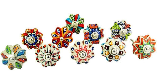 Tiradores De Ceramica P/muebles/multicolor/x 20u. 0