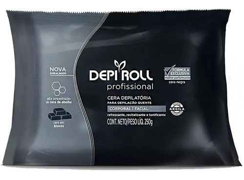 Depiroll Cera Negra Quente Depilatória Corporal Facial 250g 0