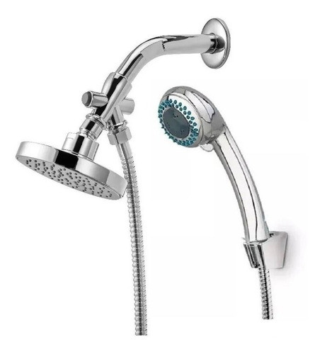 Kit Ducha 15cm. Y Duchador 4 Funciones Flex 1.8mt. Aquaflex 0
