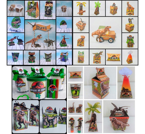 Arquivo De Corte Combo Jurassic  4 Kits 27 Moldes Em Studio 0