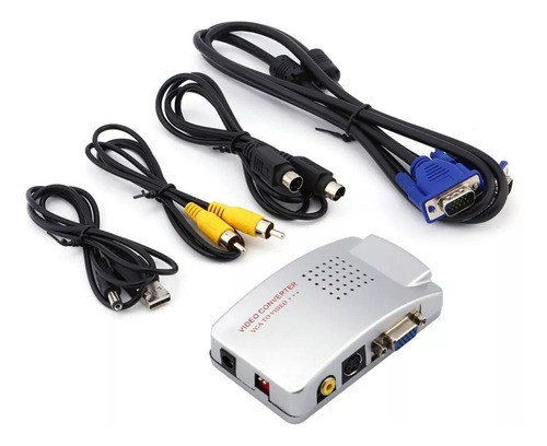 Conversor Vga A Rca Super Video Notebook Pc A Tv Tubo Um2000 0