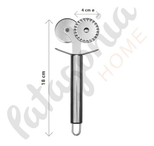 Rueda Corta Ravioles Pizza Fabrica Pastas Acero Inoxid 2en1 1