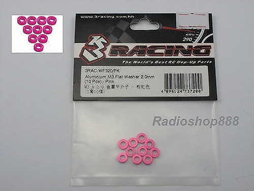 3racing 3rac-wf320/pk Aluminio M3 Arandela Plana 2,0 Mm (10 1