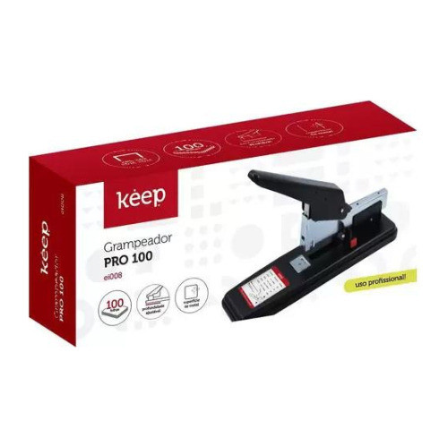Grampeador Profissional 100 Fls Keep - Ei008 1