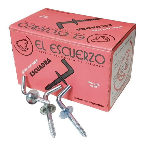 50 Pitones Escuadra Con Tope Nº 6 (para Taco Del 6) 0