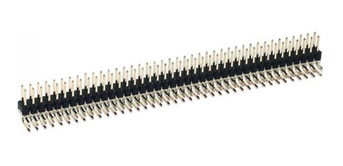 100 Peças -  Barra De Pinos 2x40x11,2 90 Graus 2.54 Mm 0