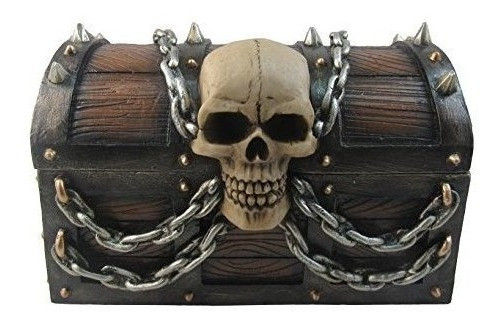5 Amplia Pirata Botin Cofre De Almacenamiento Joyeria Caja 0