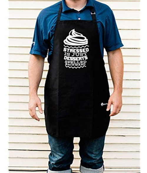 Estresado Es Solo Postres Deletreado Hacia Atras Delantal D 1