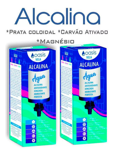 2 Velas Refil Água Alcalina Ionizada C/ Magnésio + 2 Boias 1