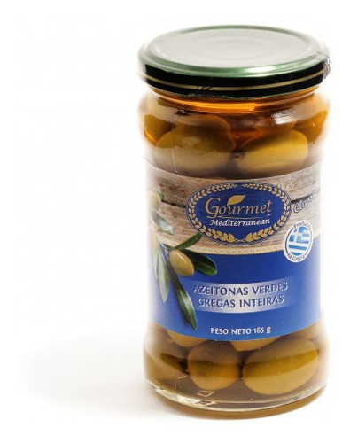 B-azeitonas Verdes Gregas Inteiras Gourmet Mediterranean -1 0