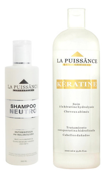 Tratamiento Keratina 1000 Ml La Puissance + Shampoo Neutro 0