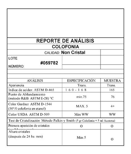 Resina Colofonia X 1 Kg Retiro En Persona 1