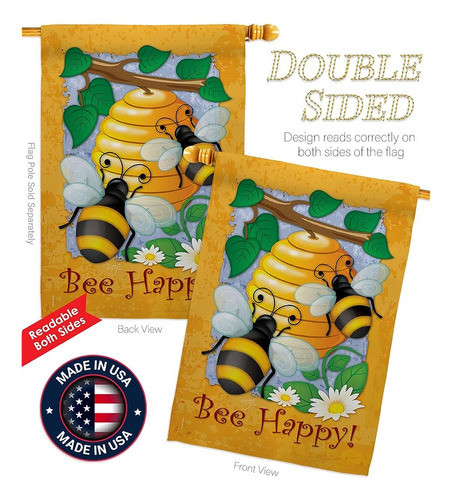 Breeze Decor S104077-bo Bee Happy Garden Friends Bugs & Frog 1