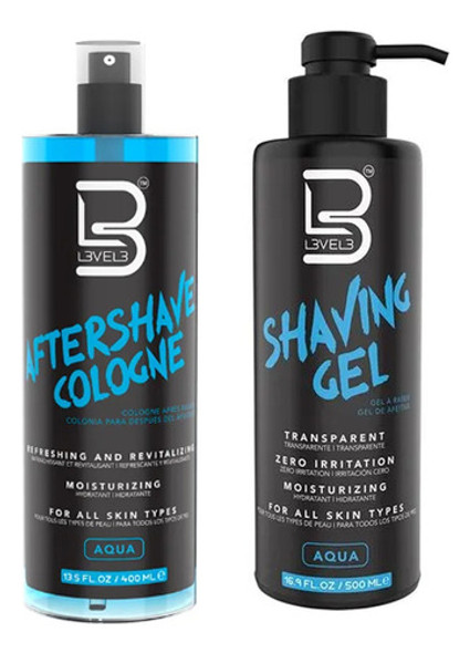 Combo Barberia Level 3 After Shaver + Gel Afeitar Aqua 0 Combo Barberia Level 3 After Shaver + Gel Afeitar Aqua 0