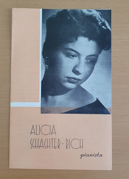 Programa Pianista Alicia Schachter Rich Año 1962 0