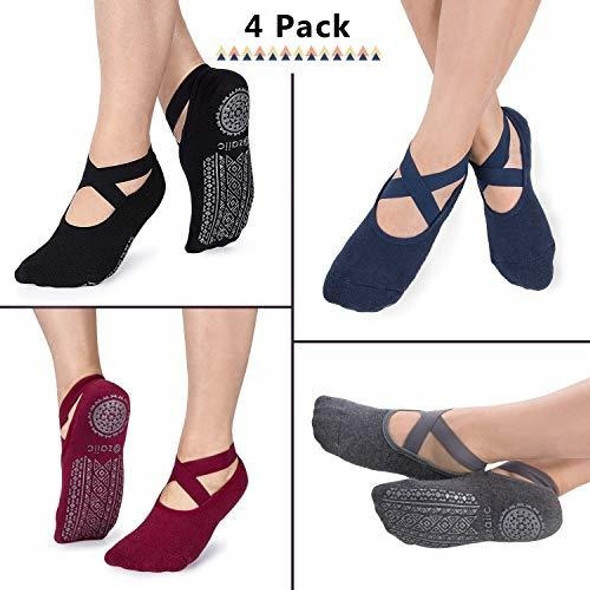 Calcetines Antideslizantes Para Yoga Pilates Barre Fitness C 0