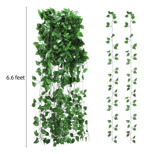 Tbestmax 315 Pies, Paquete 48 Plantas Artificiales Hojas Vid 1