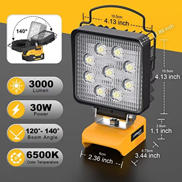 Luz De Led Para Baterias Dewalt 30w 3000 Lumenes 1