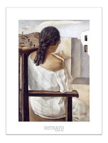 Lamina Fine Art Retrato Muchacha De Espaldas Dali 52x70 0