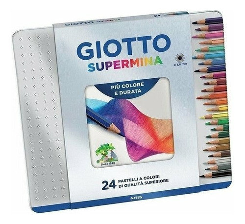 Lapices Giotto Supermina X24 En Lata 0