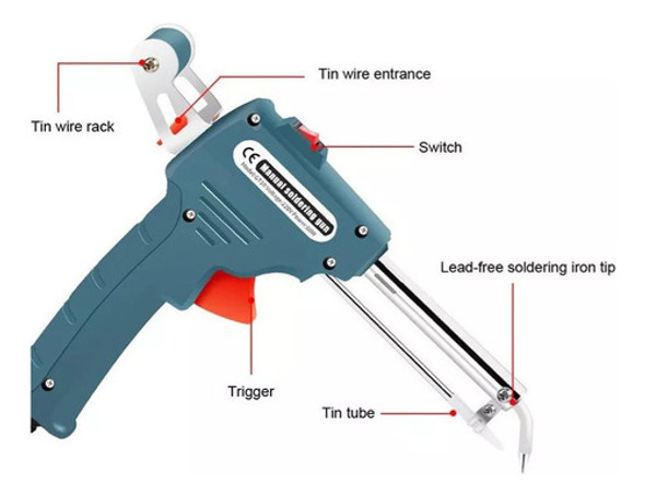 Pistola De Solda Automática 60w 110v Do Alto Desempenho 60w 1
