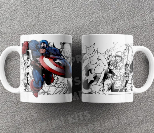 Plantillas Para Sublimar Tazas Superheroes Comics Diseños 1