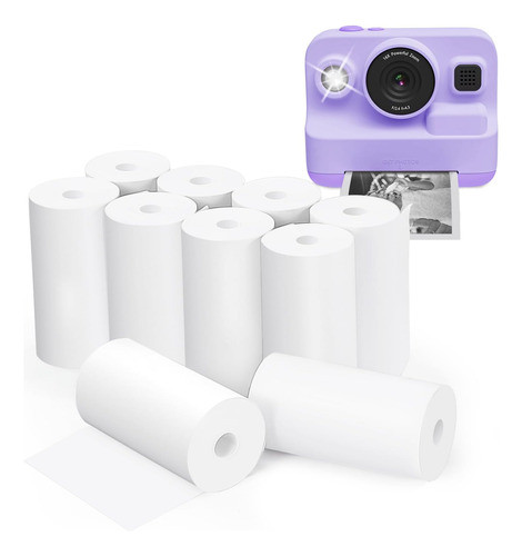 Rollo De Papel Térmico Ancho Para Cámara Portátil, 10 Rollos 0