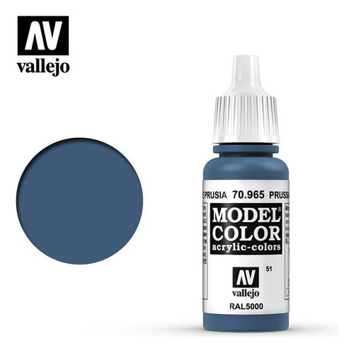 Tinta Vallejo Model Color Azul Prussian Blue 70.965 17 Ml 1