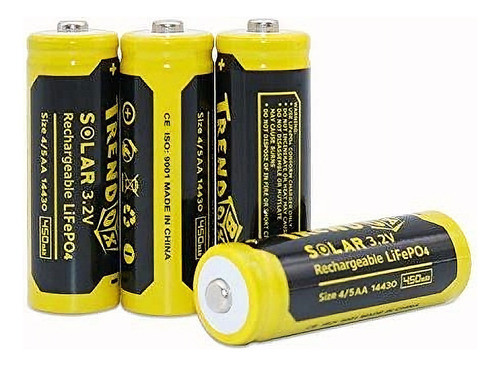 Pilas Recargables Para Exteriores 14430 X4 3,2 V, 450 Mah 0