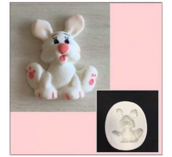 Molde De Silicone Coelho Fofo 0