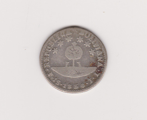 Moneda Bolivia 1 Sol Año 1830 Plata Bueno 0