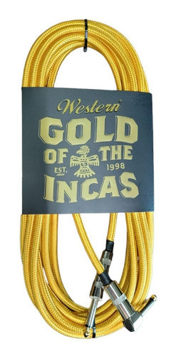 Cable Western 6mts Plugs Mono 1/4 Angular Musicapilar 0