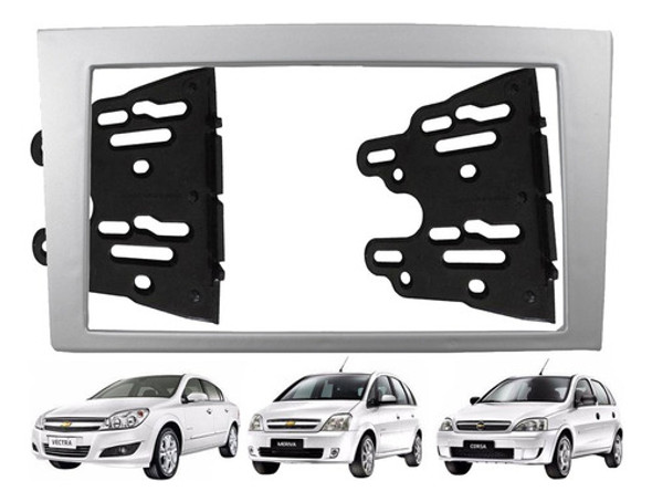 Marco Adaptador Doble Din Plateado Corsa 2 Meriva Vectra 0