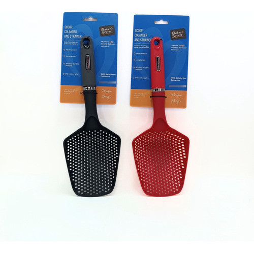 Cuchara Colador 33.5 Cm Rojo O Gris Goldsky 0