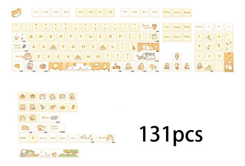 131 Teclas Pbt Teclas De Teclado Mecânico 68 75 98 100 1