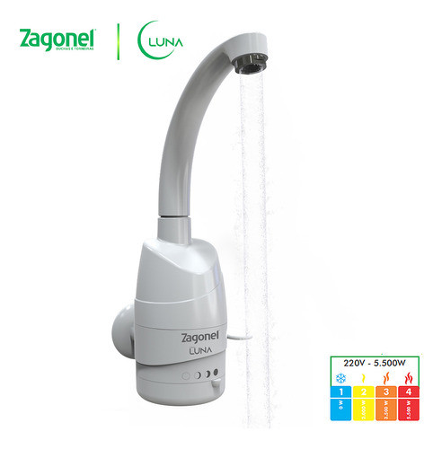 Torneira Elétrica Zagonel Luna 4 Temperaturas 5500w 220v 1