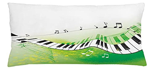 Ambesonne Music Throw Pillow Cushion Cover, Music Piano Keys 0