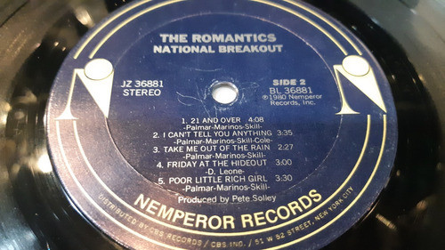 Romantics National Breakout Lp Vinilo Usa Con Insert 1980 1