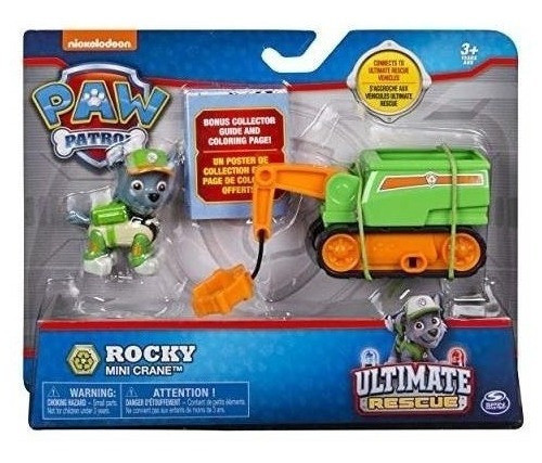 Paw Patrol Ultimate Rescue Carro De La Grúa Miniatura De Roc 0