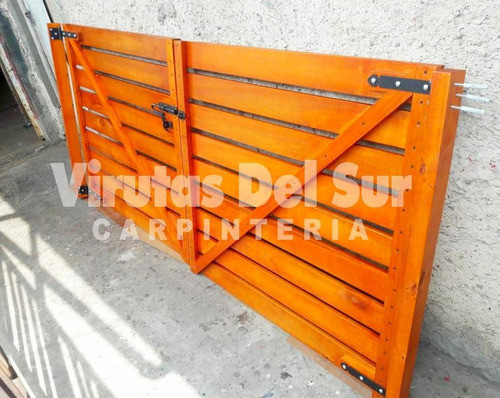 Puerta Portón Tranquera De Madera. A Medida 1