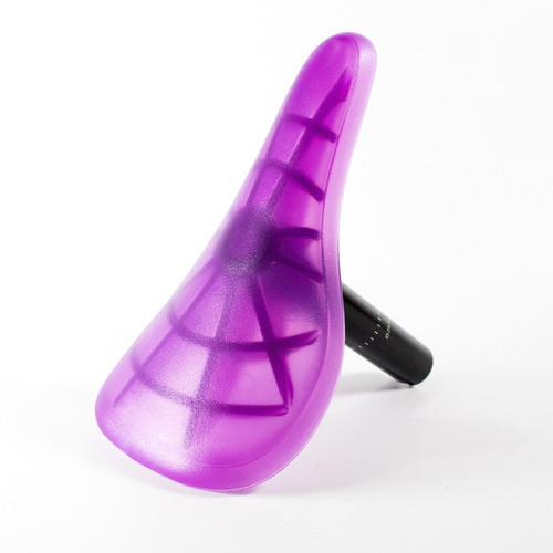 Asiento Bmx Freestyle Violeta Plastico ¡con Poste Integrado! 1