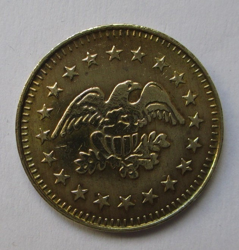 C9332 - Ficha Americana De Latão, Sem Valor De Dinheiro, Par 0