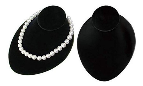 Mooca Negro Terciopelo Colocar Collar Busto Exhibicion Exhi 0