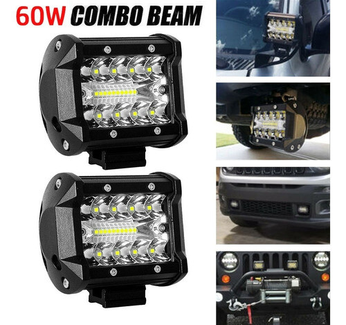 Par Faros Reflector Auxiliar 20 Leds 60w Combo Spot + Flood 1