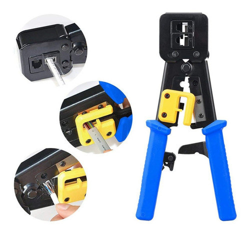 Alicate De Crimpar Cabo Rede Rj45 Ez Vazado 8p8c Crimpador 0