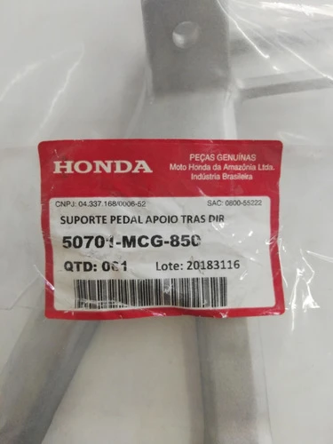 Soporte Pedalin Trasero Derecho Original Honda Falcon Nx400 1