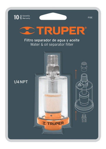 Filtro De Aire Trampa De Agua Aceite Truper Compresor Fc 1